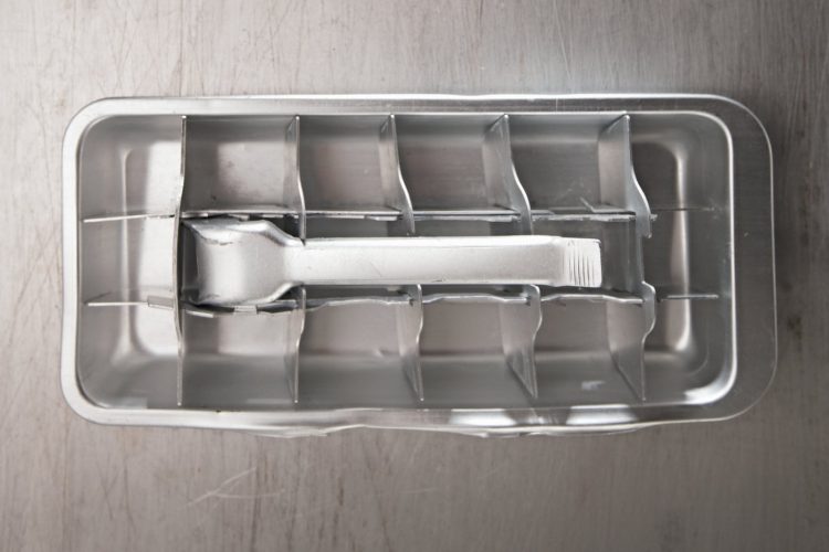 Stainless ice cube tray