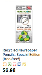 Pencils made from newspaper