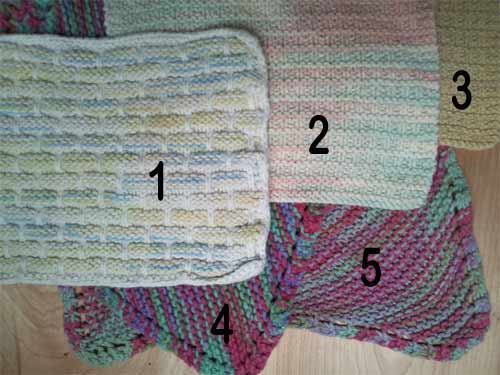 Old knit washcloths