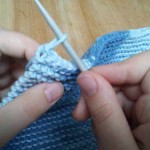 Knit cotton washcloth