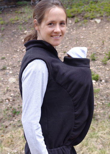 Melissa of TogetherBe wearing Peekaru vest