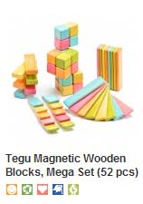 Sustainable wooden toy blocks