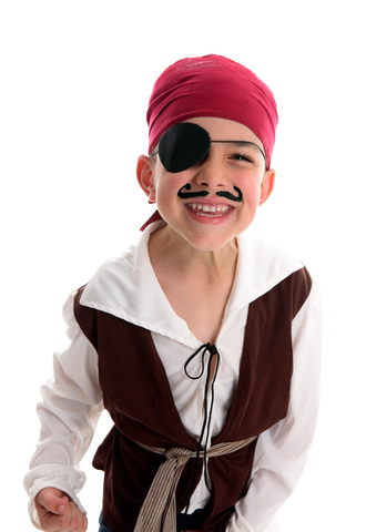 Child pirate ready to party