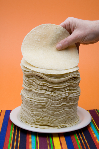 Corn tortillas are wheat-free and easy to find