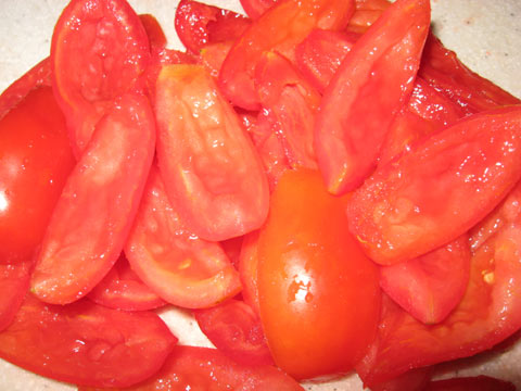 Tomatoes still warm from the sun