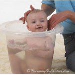 Tummy Tub for safe baby bathing